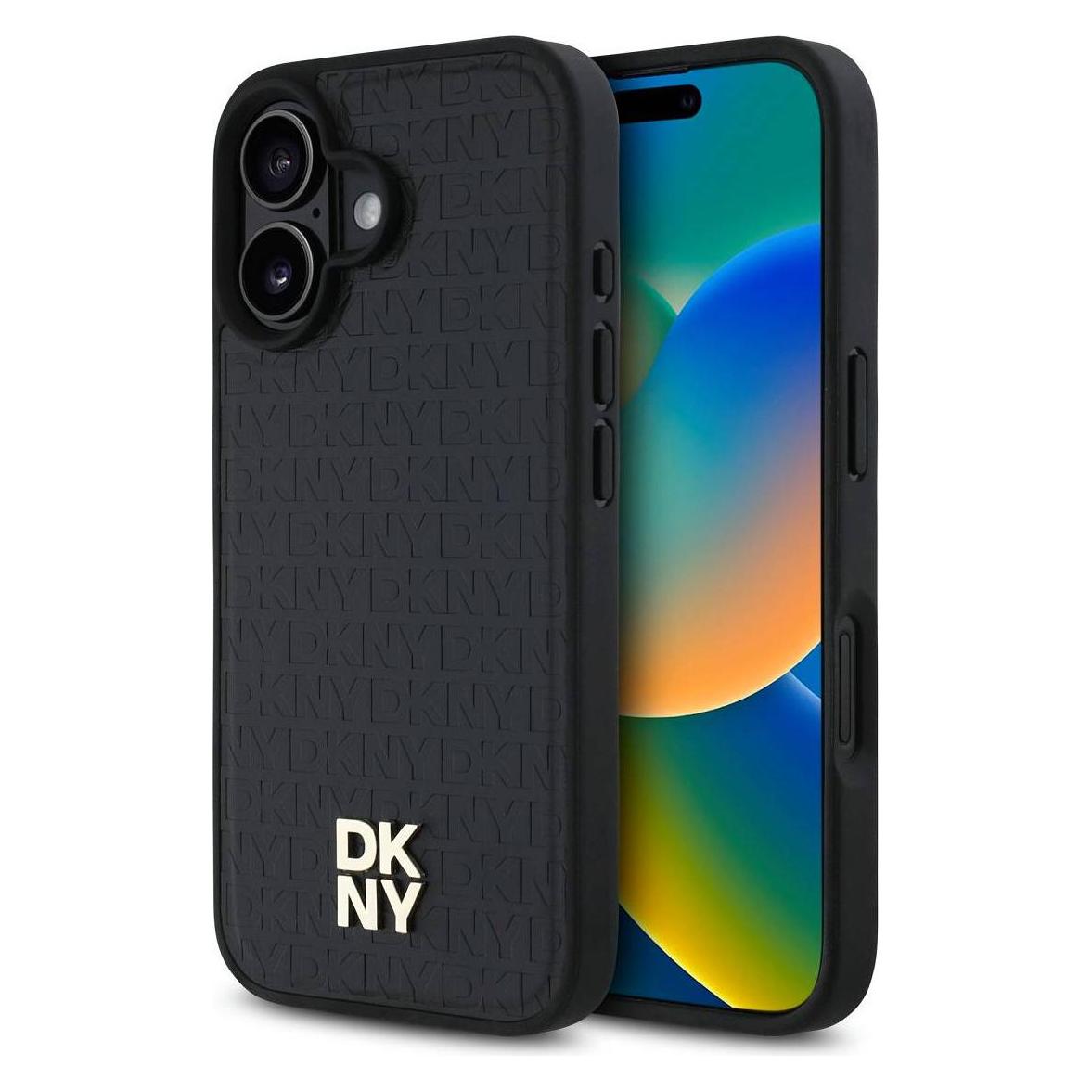 DKNY Repeat Pattern Stack Case (Apple iPhone 16 Plus) (DKHMP16MPSHRPSK)