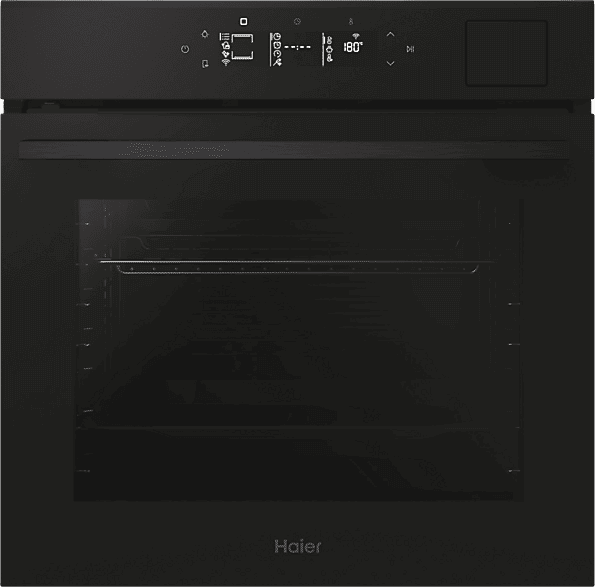 Horno a vapor - Haier ID Series 4 H6 ID46G3SYTB, Multifunción, Pirolítico y por agua, 78 l, Vapor Steam Plus, 27 funciones, 60 cm, Negro
