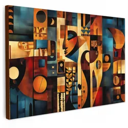 LEINWANDBILD Figuren - Abstrakt - Symbole Wanddeko 90x60 cm