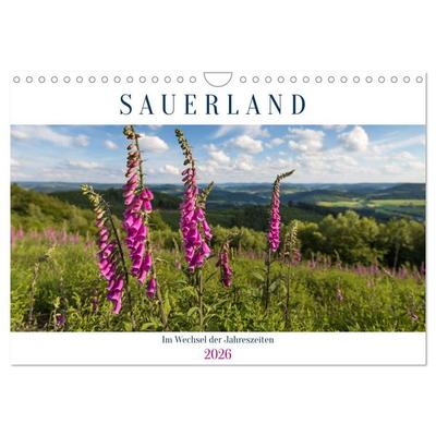 Das Sauerland im Wechsel der Jahreszeiten (Wandkalender 2026 DIN A4 quer), CALVENDO Monatskalender