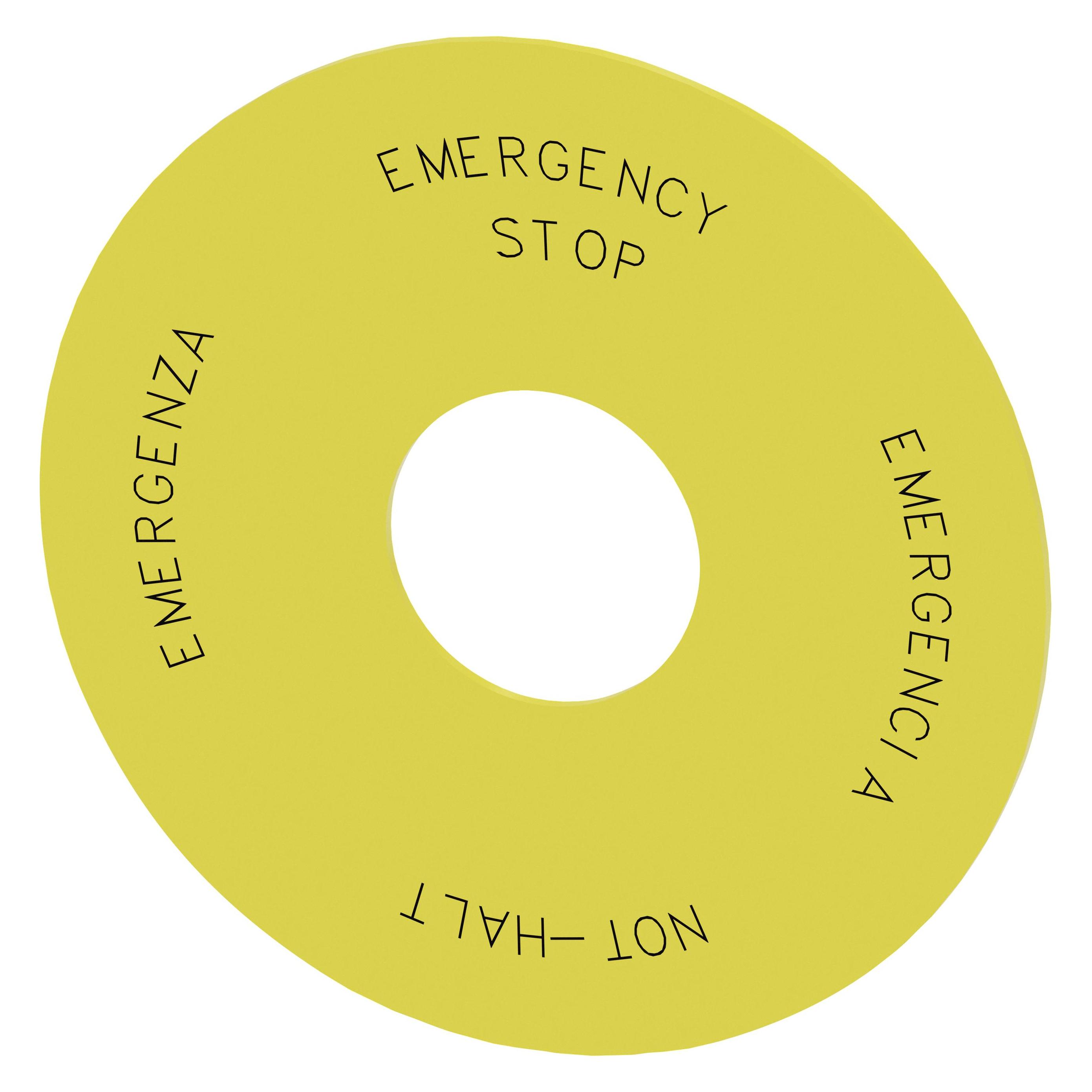 Siemens Round backing Emergency stop yellow (3SU1900-0BC31-0NB0)