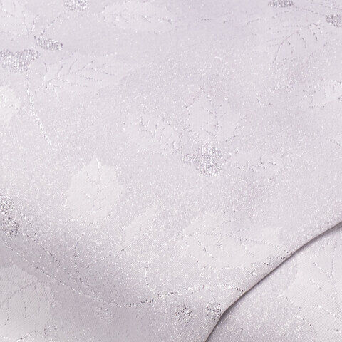 Jacquard "Ilex-Zweige" mit Glitzergarn, weiß/silber