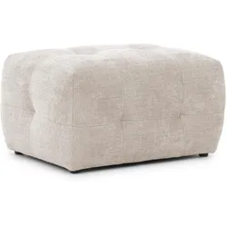 POLSTERHOCKER Kozy im Bumpy-Design aus weichem Beige Chenille-Stoff