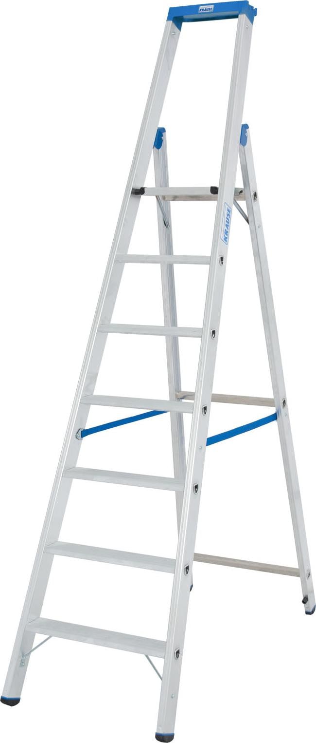 Krause Stabilo Professionele intrekbare aluminium opklapladder met 7 treden