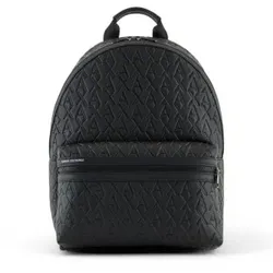 A|X Armani Exchange für Herren. XM000237AF12133UC001 Logo-Rucksack aus einfarbigem technischem Gewebe Liam schwarz (OSFA), Lässig, Polyester