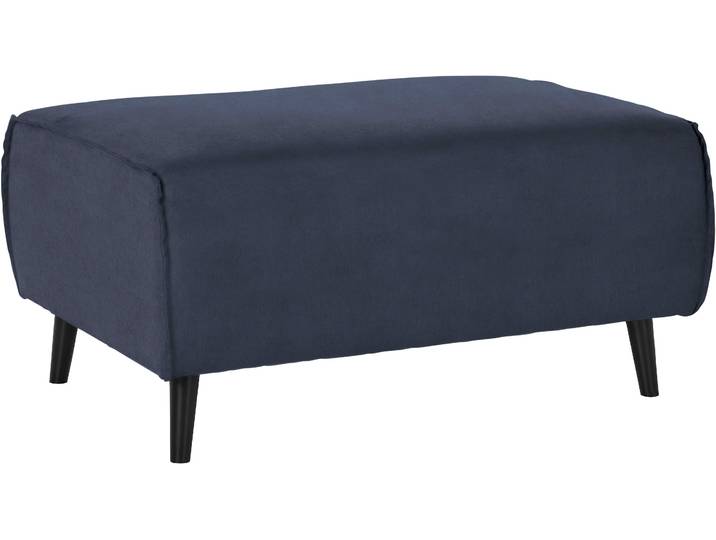 Hocker, 97x66 cm, Chenille, Dunkelblau, Mit Federkern, Modern, Domo-Collection