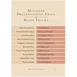 Managing Organizational Crisis and Brand Trauma, Fachbücher von Dennis W. Tafoya
