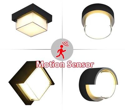 Inspire Curations LumaGuard Motion Sensor LED Wall Light Waterproof Outdoor Wall Light IP66 style B1 12w Cold White No Sen
