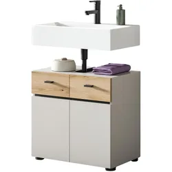 WASCHBECKENUNTERSCHRANK Kaschmir, Eiche Evoke 60 cm, Badschrank 2-türig