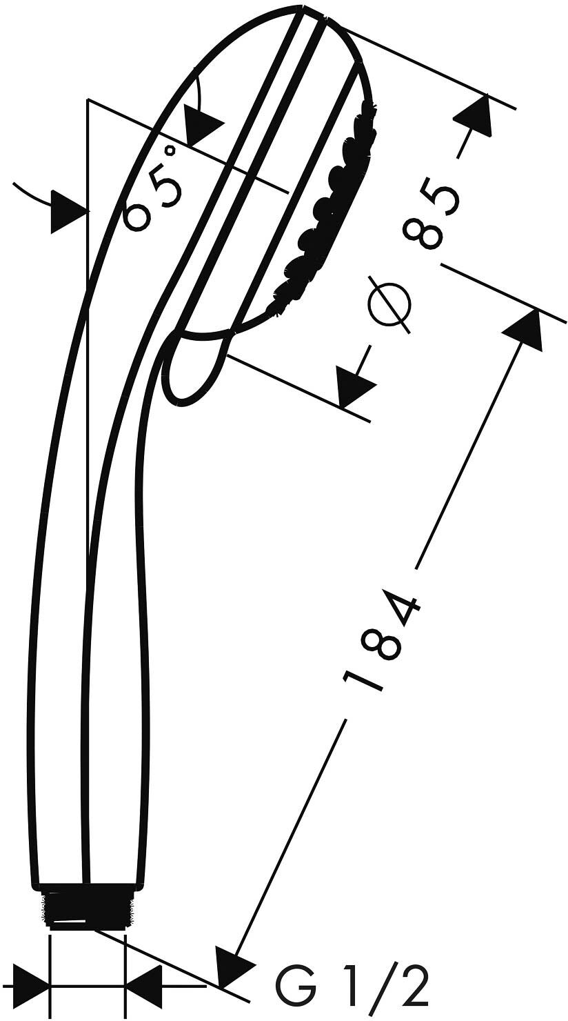 Pressalit Handbrause mit 3 Strahlarten