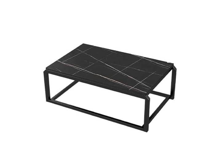 Tragbarer Nachttisch aus Metall mit leichtem Design Schiefer-Tischplatte For kleine Wohnungen mit Erkerfenster und for Essen im Heimbüro(1)