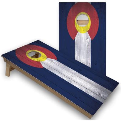 Skip's Garage Colorado Flag Cornhole Board Set