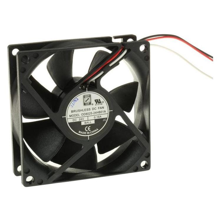 RS PRO Lüfter 80x80x25mm 24VDC 6W 68m³/h (80 mm) (6197138)