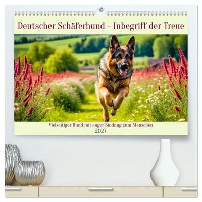 Deutscher Schäferhund - Inbegriff der Treue (hochwertiger Premium Wandkalender 2027 DIN A2 quer), Kunstdruck in Hochglanz