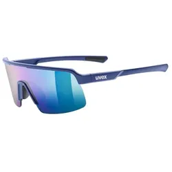 Uvex, Unisex, Sportbrille, dyrt jr. (Blue Matt, Mirror Green), Blau
