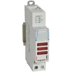 Legrand 412933 Meldeleuchten CX3, LED, 3 Phasen-Kontrolle (Rot-Rot-Rot), 230/400 VAC, 1TE