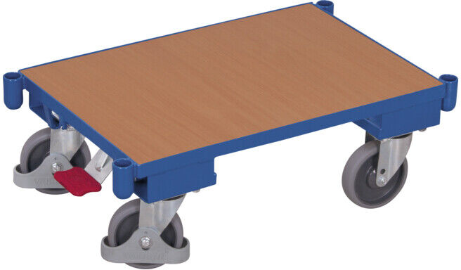 VARIOfit Roulettes Euro-System avec base et manchons d’angle, frein central EasySTOP (sw-410.062)
