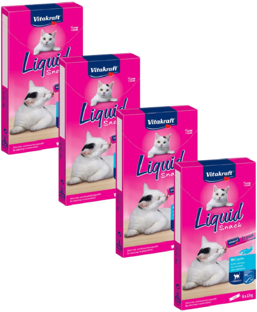 Vitakraft Cat Liquid Snack con Omega-3 KIT RISPARMIO 24X15G