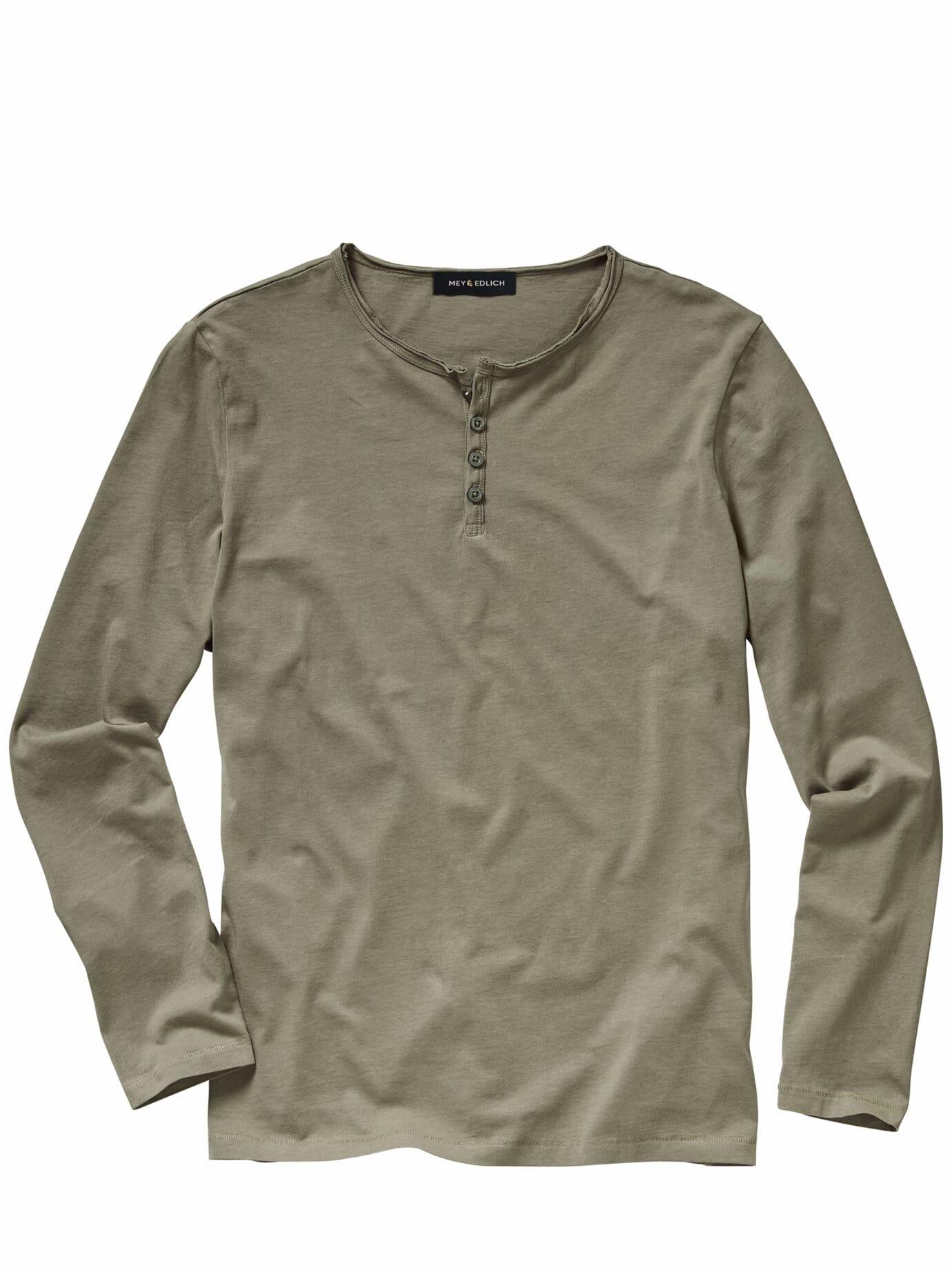 Mey & Edlich Herren Ausdauer-Henley Grün 100 % Baumwolle