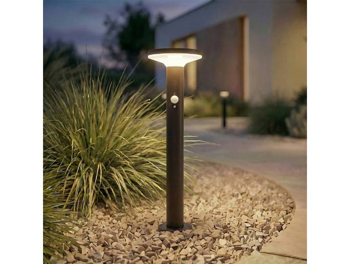 Lampadaire solaire à LED Kalen, noir, métal, 50 cm, détecteur de mouvement - PRIOS - Moderne - À ampoule unique