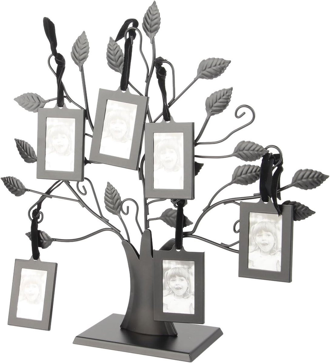 Stamboom Fotolijst Familieboom Decoratie Zwart Metaal 33 x 33 cm
