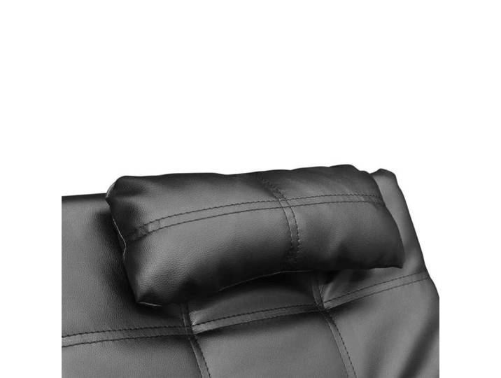 Confortable Fauteuil long look élégant 1 place avec oreiller Noir Similicuir__22924