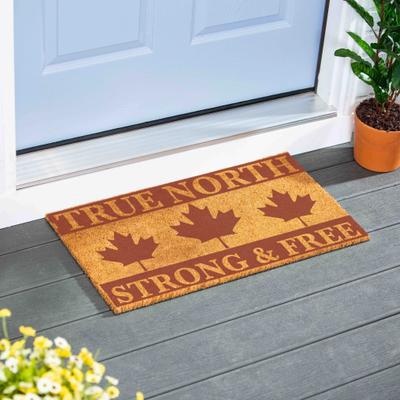 Evergreen True North Strong and Free Coir Door Mat