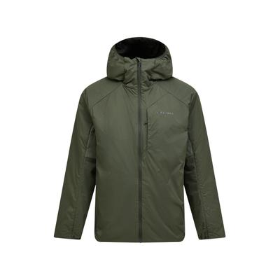Wendejacke PEAK PERFORMANCE "M Freelight Reversible Insulated Hood Jacket", Herren, Gr. L, grün (olive), Oberstoff: 100% Polyamid. Oberstoff Einsatz: 94% Polyamid, 6% Elasthan. Füllung: 100% Polyester. Futter: 100% Polyamid. Kragen: 100% Polyamid....