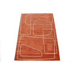 Designteppich Atelier 133 x 190 cm Polypropylen Rust
