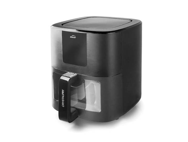 Lacor - 69515 - CrystalFry Ölfreie Fritteuse, Heißluftfritteuse, Transscheinfenster, LED-Panel, 8 Programme, Antihaftbeschichtung, TotalCook-Technologie, Fassungsvermögen: 7 L