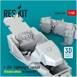 ResKit F-35A Lightning II cockpit (Detailed edition) for Tamiya kit (3D Printed)
