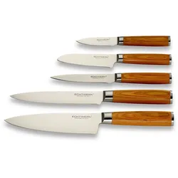 Messerset Damaszener Braun/Silber 5-teilig