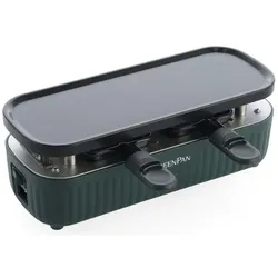 Greenpan Silhouette Raclette Gourmetgerät 32,5x13 cm Grün, Racletteofen, Grün, Schwarz