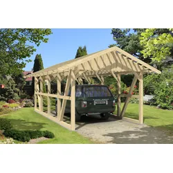 Skan Holz Schwarzwald Einzel 424x772cm Dachlattung unbehandelt ohne Rückwand Holzcarport