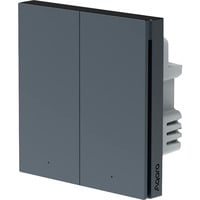 Smart Wall Switch H1 - zwei Wippen mit Neutralleiter, Schalter grau