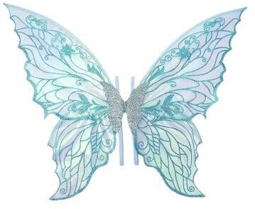 Inspired Finds Sparkling Fairy Butterfly Wings Costume For Halloween, Cosplay And Dress Up Parties sky Blue