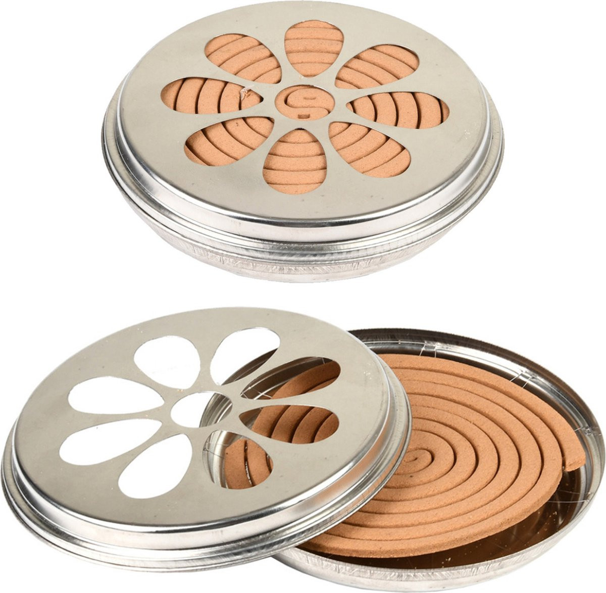 Fancy Flames Citronella Wierookspiralen in Blik - 2x 14 cm - Citrusgeur