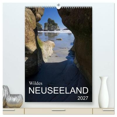 Wildes Neuseeland (hochwertiger Premium Wandkalender 2027 DIN A2 hoch), Kunstdruck in Hochglanz