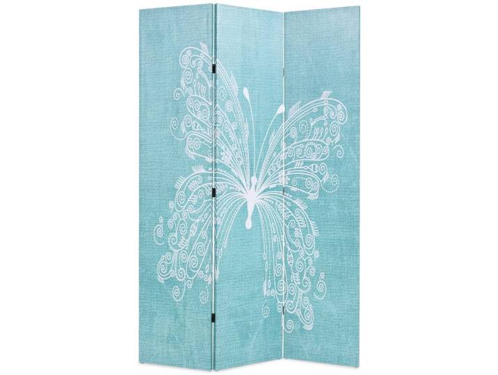 vidaXL Raumteiler Raumteiler klappbar 120 x 170 cm Schmetterling Blau, 1-tlg., Raumteiler klappbar 120x170cm Schmetterling Blau Paravent Trennwand