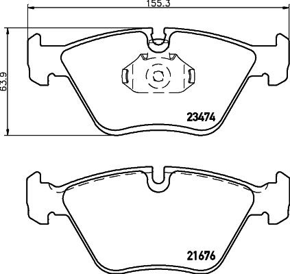 Hella Bremsbelagsatz, Scheibenbremse 8db 355 009-651 Für Bmw