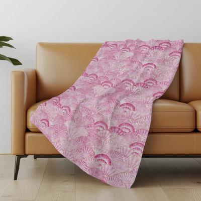 Addison Rugs Premium Machine Washable ASB181 Coastal Seashell Sherpa Throw Blanket