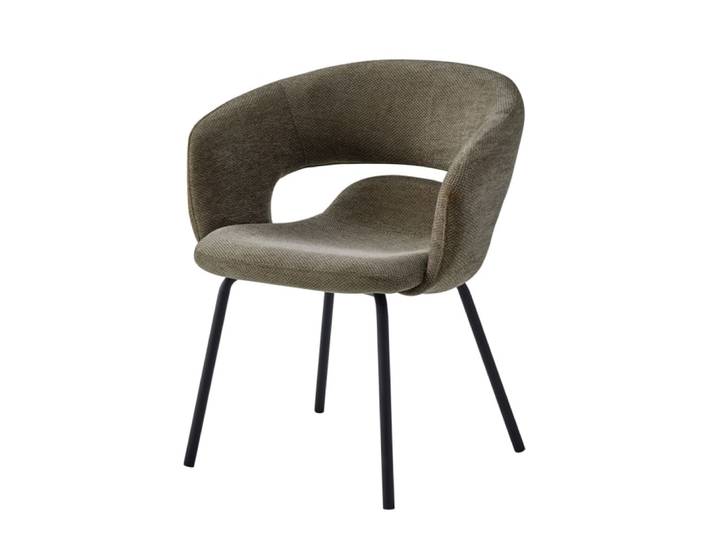 Fauteuil de table en tissu luxury taupe