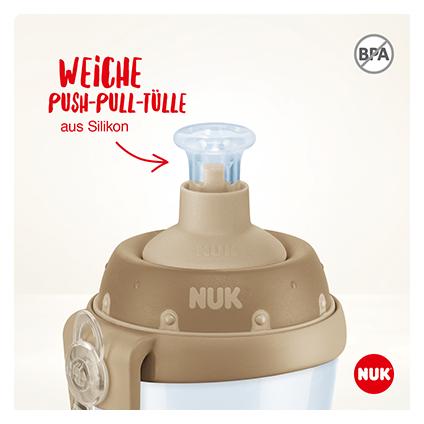 NUK Sports Cup mit Chamäleon Effekt, 450ml, Push-Pull-Tülle aus Silikon, ab 24 Monaten, rosa (0.45 l) (31426606)