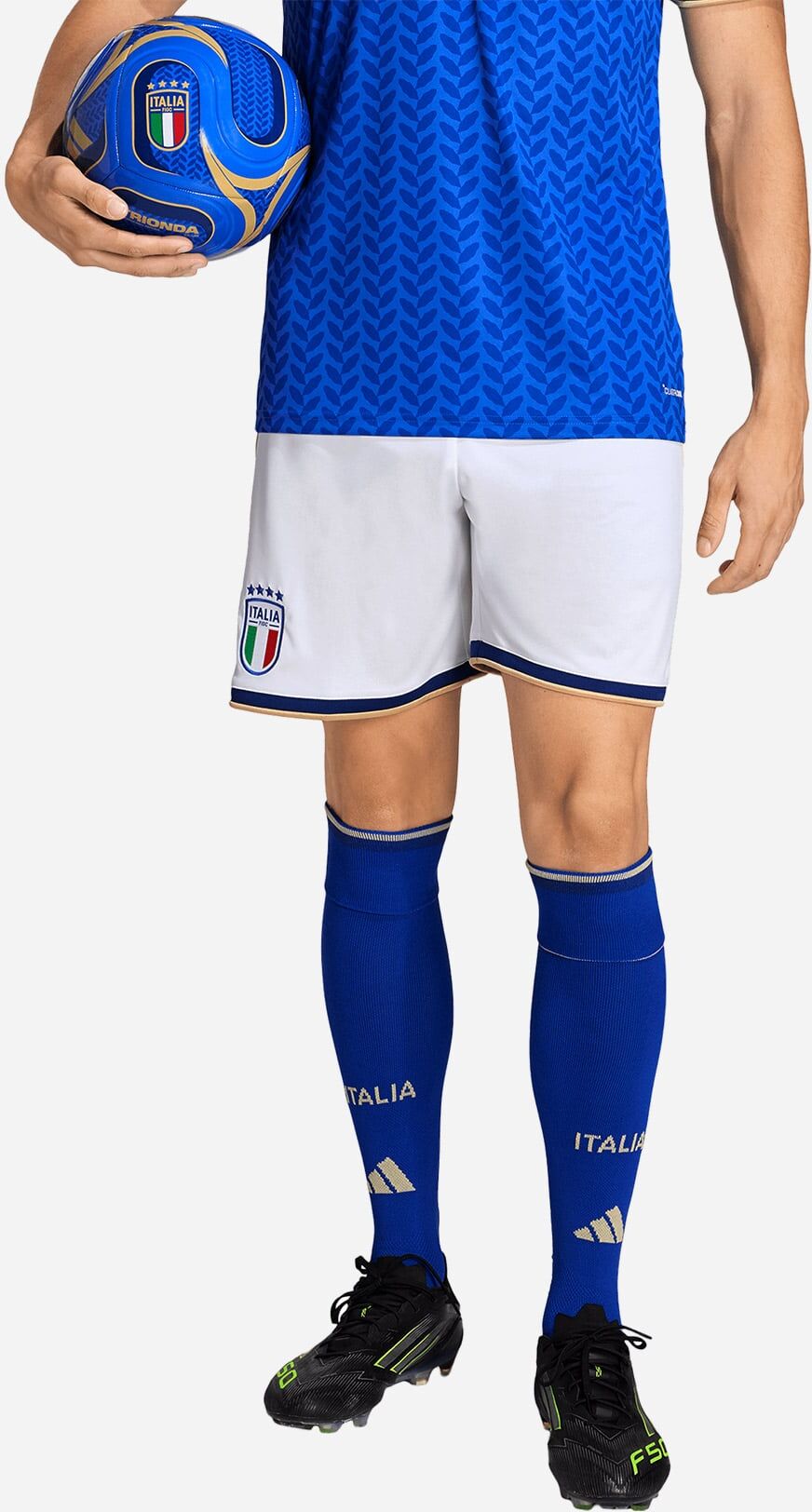 Adidas Italia Figc Home M - Pantaloncini Calcio Ufficiali - Uomo - Bianco M