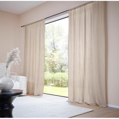 Gardine "Hevin, Musselin Vorhang, blickdichte Gardine" Gr. 4, grau (taupe), B:130cm H:245cm, Baumwolle, LEGER HOME BY LENA GERCKE, Gardinen, Gardine, natürliche, moderne Gardine in schönem Musselin Look