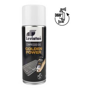 Leviatan Druckluftspray Golden Power, brennbar, mit 360°-Sprühkopf, 200ml