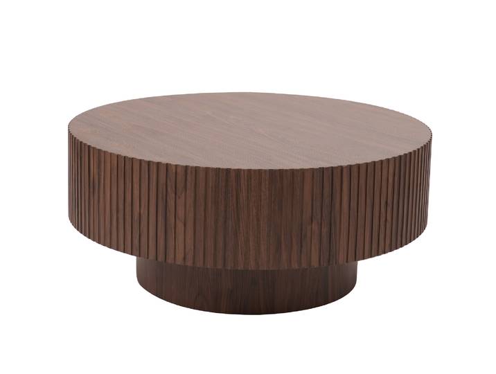 Table basse ronde Bonnie Noyer - Basika