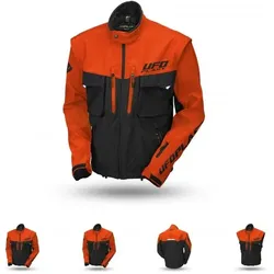 Ufo Plast UFO TAIGA ENDURO JACKE (ABNEHMBARE ÄRMEL) ORANGE/SCHWARZ GRÖSSE XXL - KOLLEKTION 2025/2026