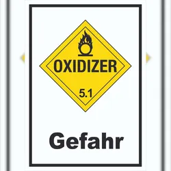 HB-Druck Schild Oxidierend wirkend Gefahr Oxidizer entzündend hochkant A3 (297x420mm)