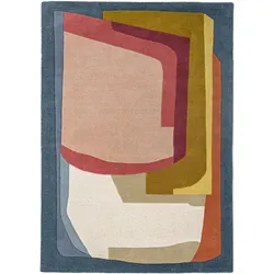 WOLLTEPPICH handgetuftet DIBBIN, Farbblöcke, Multi, 160 x 230 cm